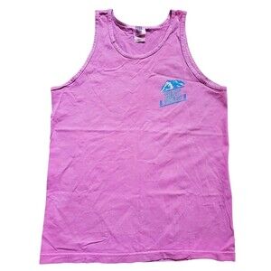 Just Neon Tees Shirt Men Small Vail Graphic Sleeveless Neon Pink Top Party Week